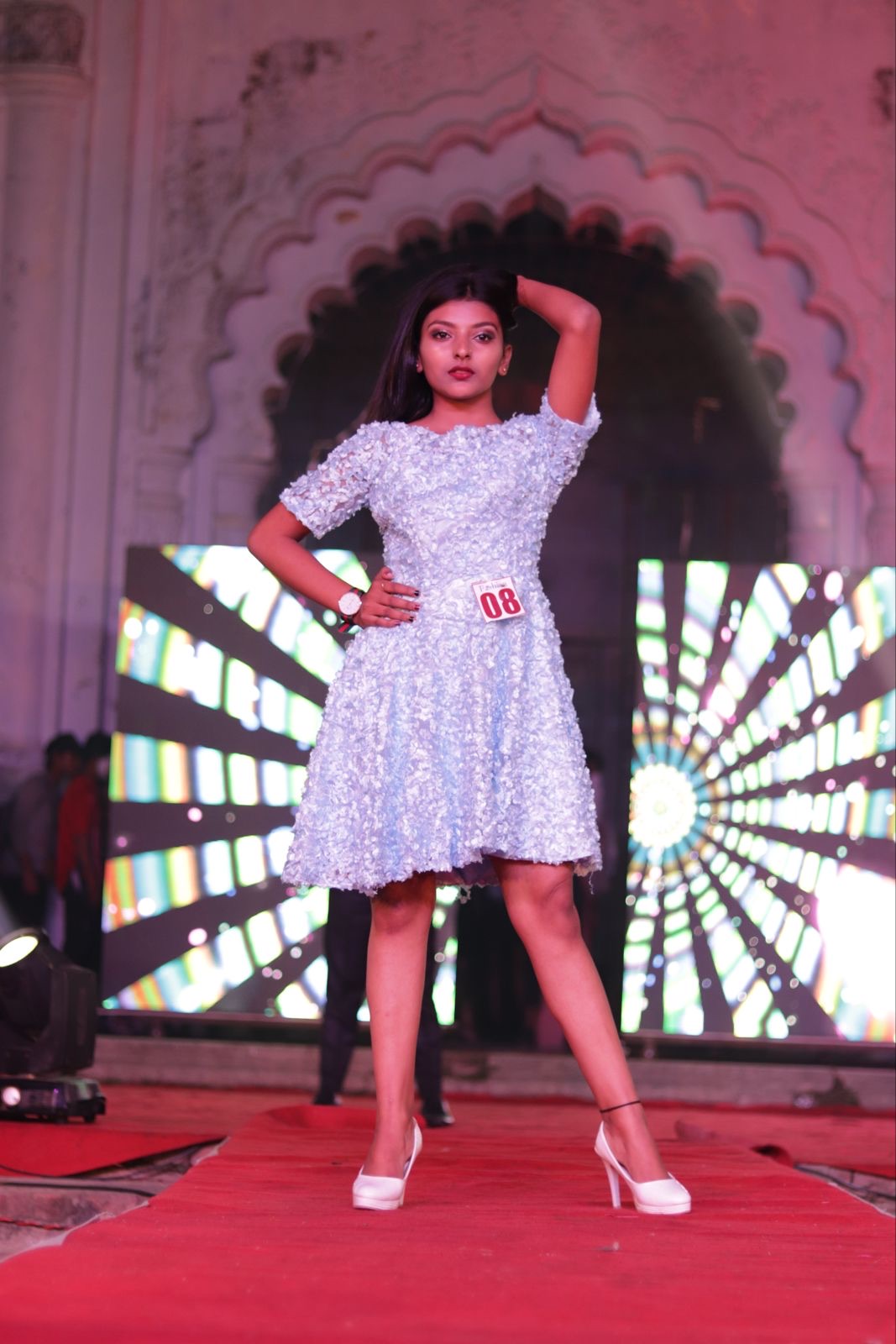 High fashion editorial style runway look